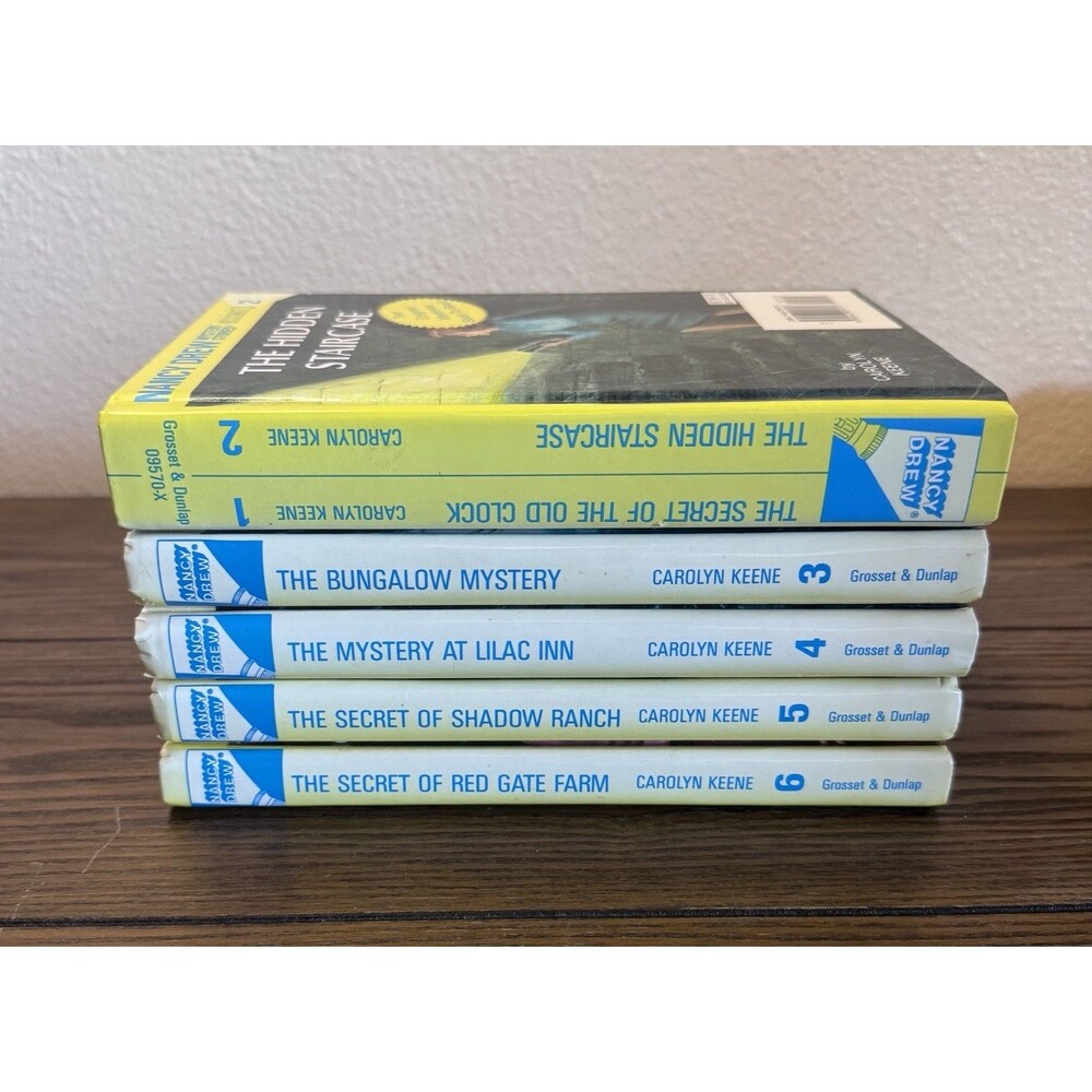 Lot 6 Nancy Drew HC Books #1-6 Carolyn Keene Grosset Dunlap Matte Cover 1990s